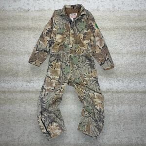 Vintage Advantage Hunting Camo Coveralls Baggy Wide Leg Insulated Youth 20 90s
